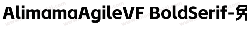 AlimamaAgileVF BoldSerif字体转换